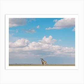 Giraffes In The Savanna Kenya  Art Print