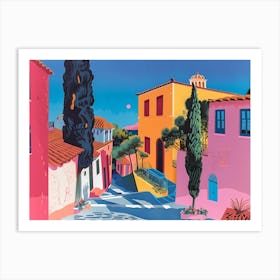 Colorful Ancient Athens Art Print