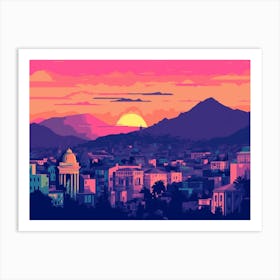 Athens Skyline Art Print