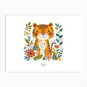 Little Floral Tiger 2 Poster Art Print