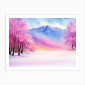 Harmful Snowy Landscape Art Print