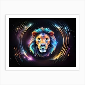 Abstract Lion 1 Art Print