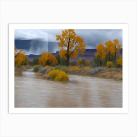 Fall Time Along The Colorado River-3 Art Print