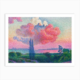 Pink Sky Landscape Art Print