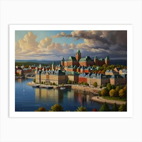 Cityscape Of Quebec Art Print