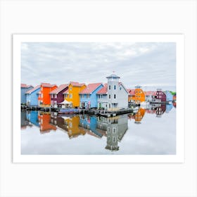 Colorful Houses On The Water Art Print