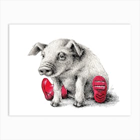 Piggy In Welly Art Print