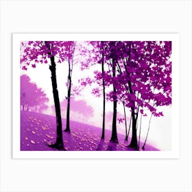 Purple Trees 2 Art Print