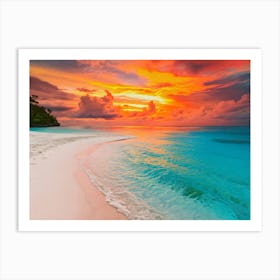 Sunset At The Beach 2 Art Print