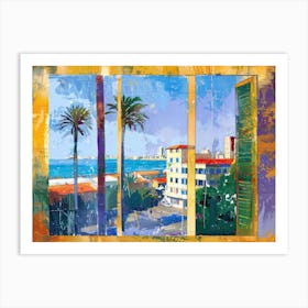 Tel Aviv From The Window View Painting 2 Art Print