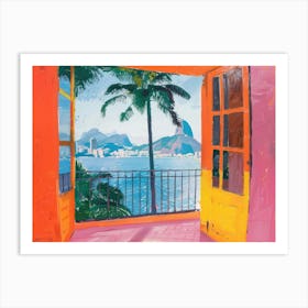 Rio De Janeiro From The Window View Painting 2 Art Print