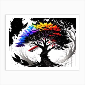 Rainbow Tree 2 Art Print