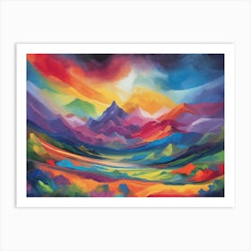 Rainbow Landscape Art Print