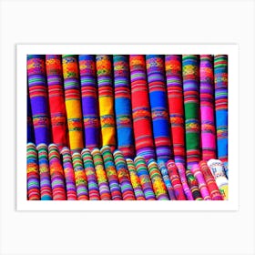 Substances Colorful Towels Scarf Art Print