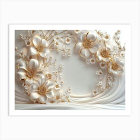 Frame Of Flowers Art Print