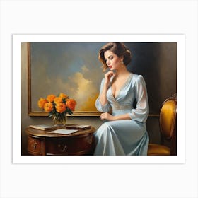 Lady Reading a Letter Art Print