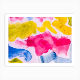 Watercolor Splashes Art Print