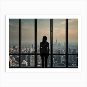 Silhouette Of A Woman Art Print