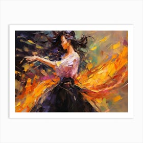 Dancer In Flames 2 Art Print