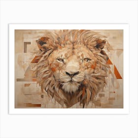 Lion with one eye Art Print