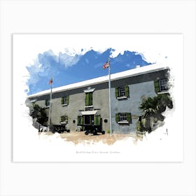 World Heritage Centre, Bermuda, Caribbean Art Print