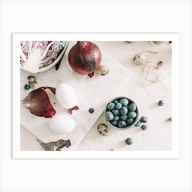 Blueberries And Eggs 7 Art Print