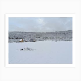 Snowy Field In Winter Art Print