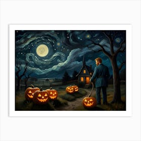 Halloween Pumpkins 3 Art Print