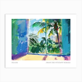 Miami From The Window Series Poster Painting 3 Art Print
