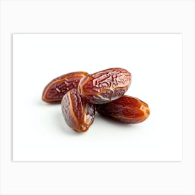 Dates On A White Background Art Print