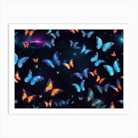 Butterfly Background Art Print