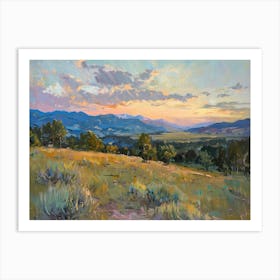 Western Sunset Landscapes Colorado 1 Art Print