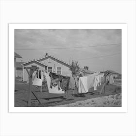 Laundry On Line Back Of Cottage Of Permanent Farm Worker At The Fsa (Farm Security Administration) Labor Art Print