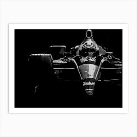 Black And White Racing Car Art Print