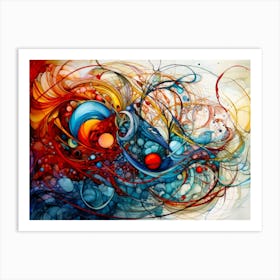 Swirling Vortexes Transparent Layers Art Print