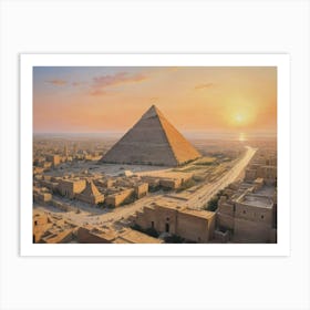 Epic Pyramids Of Giza Art Print