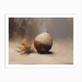An Acorn Oil Painting 10 Art Print
