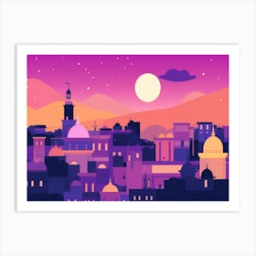 Marrakech Skyline Art Print