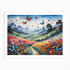 Butterfly Garden Art Print