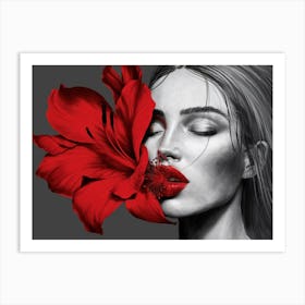 Red Hibiscus Art Print