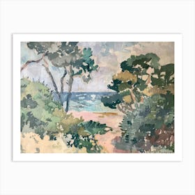 Countryside Colors Painting Inspired By Paul Cezanne Art Print