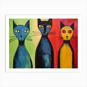 Three Cats 23 Art Print