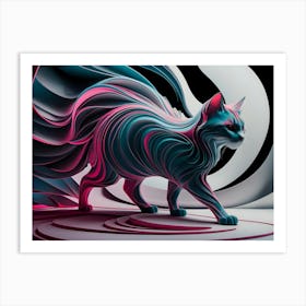 Abstract Cat 20 Art Print