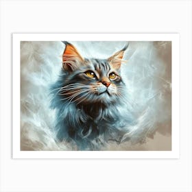 Coon Cat Art Print