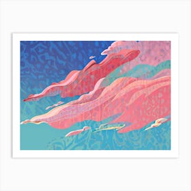 Pink Clouds In The Sky Art Print