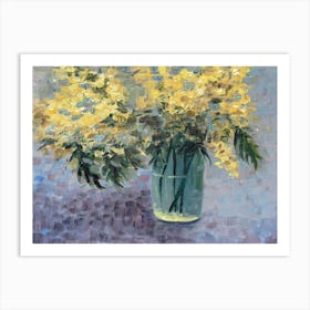 Yellow Flowers In A Vase 1 Art Print