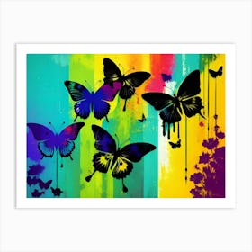 Colorful Butterflies 93 Art Print