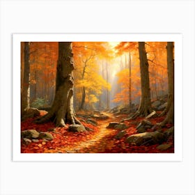 Default Autumn In Fontainebleau Forest 1857in This Painting Ma 0 Art Print