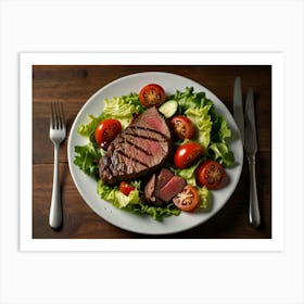 Steak On A Plate Art Print