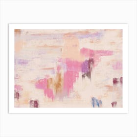 Abstract blush pink oil painting Art Print